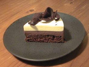 triple chocolate mousse cake, sort of